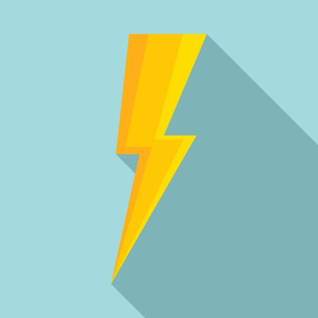Night lightning bolt icon. Flat illustration of night lightning bolt vector icon for web designのイラスト素材
