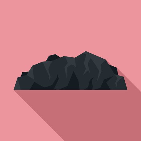 Charcoal icon. Flat illustration of charcoal vector icon for web designのイラスト素材