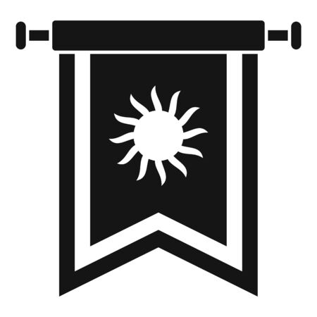 Royal knight flag icon, simple styleのイラスト素材
