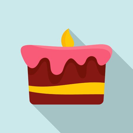 Birthday cake icon. Flat illustration of birthday cake vector icon for web designのイラスト素材