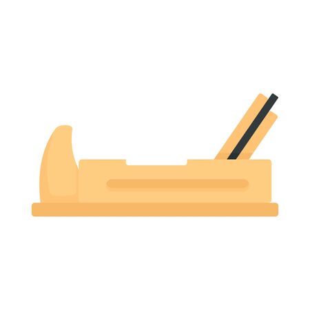 Wood jack plane icon, flat styleのイラスト素材