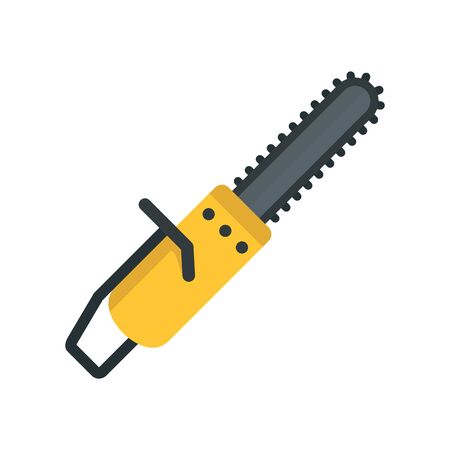 Chainsaw icon, flat styleのイラスト素材