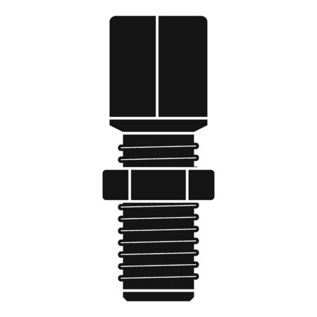 Steel screw bolt icon, simple styleのイラスト素材