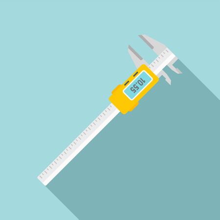 Plumber measurement tool icon, flat styleのイラスト素材
