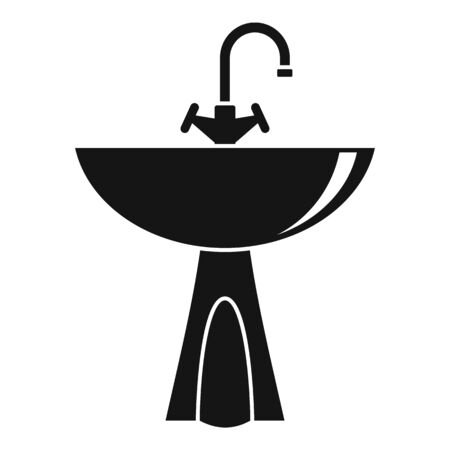 Washbasin icon, simple styleのイラスト素材