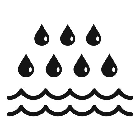 Rain flood icon, simple styleのイラスト素材