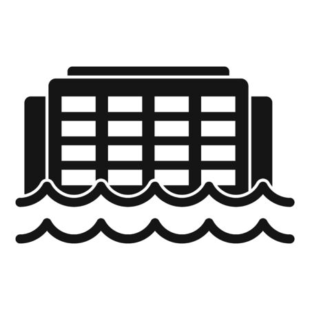 Building flood icon, simple styleのイラスト素材