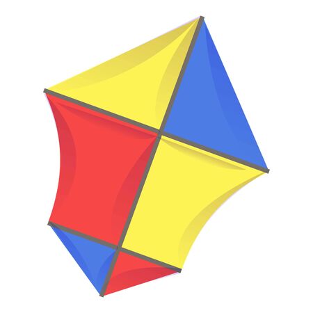 Fabric kite icon, cartoon styleのイラスト素材