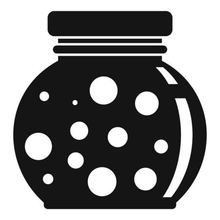 Glass jam jar icon. Simple illustration of glass jam jar vector icon for web design isolated on white backgroundのイラスト素材
