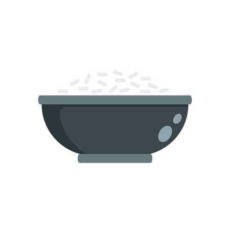Cooked rice bowl icon, flat styleのイラスト素材