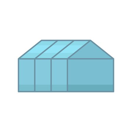 Home greenhouse icon, flat styleのイラスト素材
