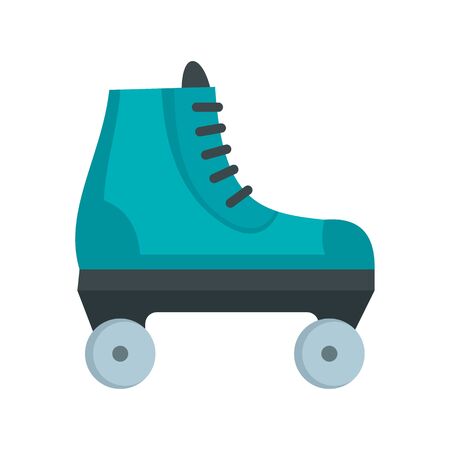 Sport roller skates icon, flat styleのイラスト素材