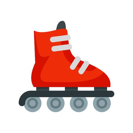 Inline skates icon, flat styleのイラスト素材