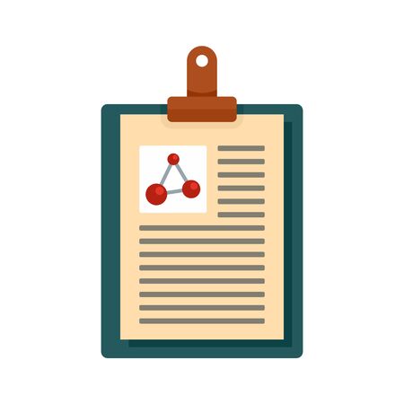 Clipboard learning physics icon, flat styleのイラスト素材