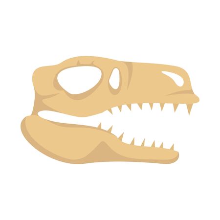Dino skull head icon, flat styleのイラスト素材