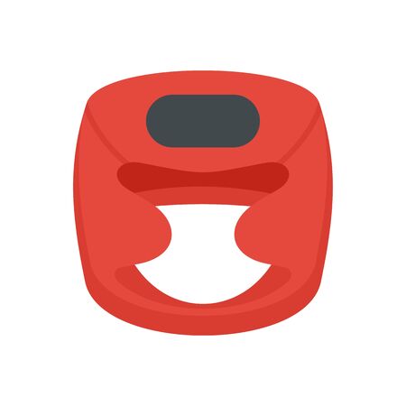 Boxing helmet icon, flat styleのイラスト素材