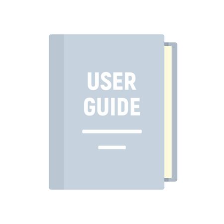User guide icon, flat styleのイラスト素材