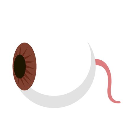 Eyeball icon, flat styleのイラスト素材