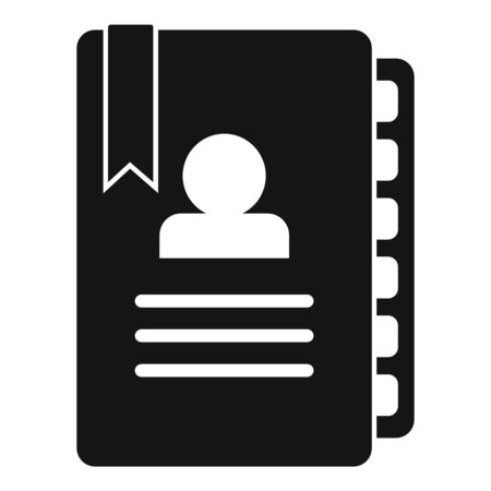 Admin notebook icon, simple styleのイラスト素材