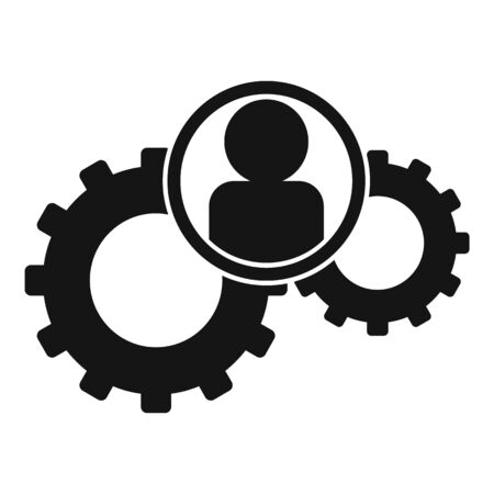 Gear wheel avatar icon, simple styleのイラスト素材