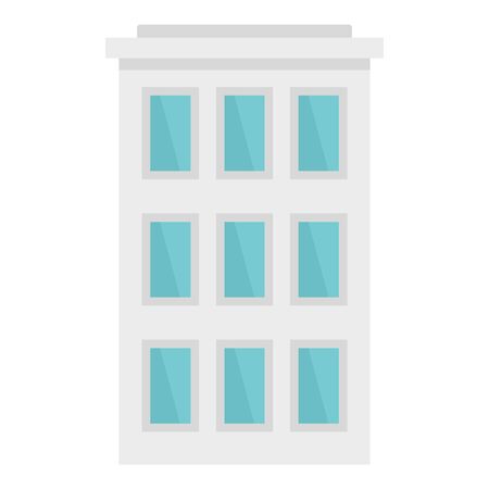 City building icon, flat styleのイラスト素材