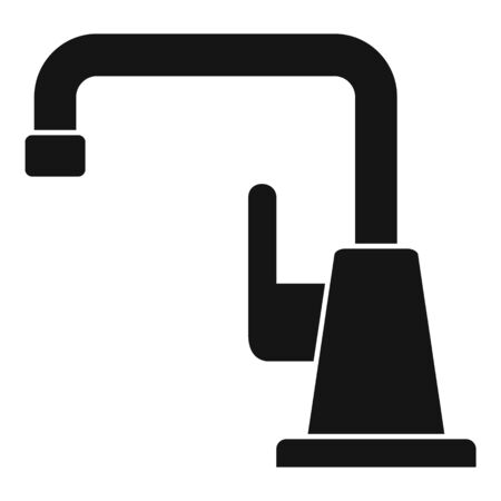 Chrome faucet icon. Simple illustration of chrome faucet vector icon for web design isolated on white backgroundのイラスト素材