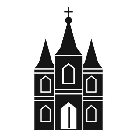 Europe church icon. Simple illustration of europe church vector icon for web design isolated on white backgroundのイラスト素材