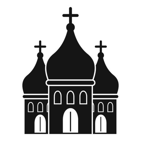 Modern city church icon. Simple illustration of modern city church vector icon for web design isolated on white backgroundのイラスト素材
