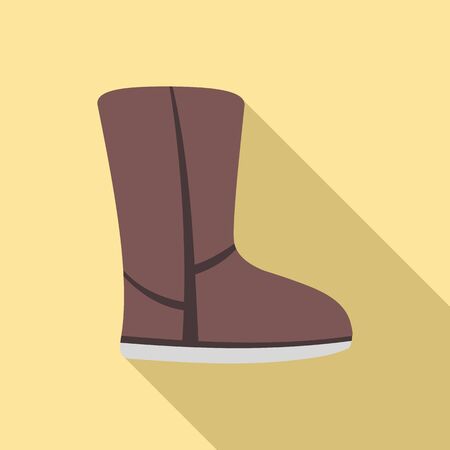 Ugg boot icon. Flat illustration of ugg boot vector icon for web designのイラスト素材