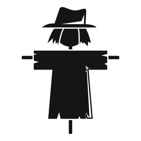 Cute scarecrow icon. Simple illustration of cute scarecrow vector icon for web design isolated on white backgroundのイラスト素材