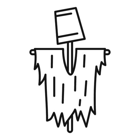 Scarecrow icon, outline styleのイラスト素材