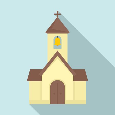 City chapel icon. Flat illustration of city chapel vector icon for web designのイラスト素材