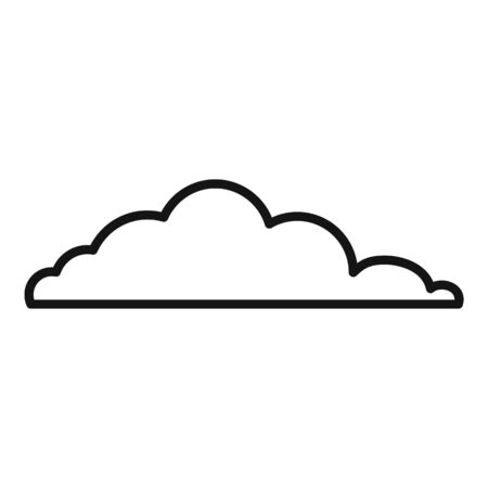 Sky cloud icon, outline styleのイラスト素材