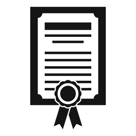 Business diploma icon. Simple illustration of business diploma icon for web design isolated on white backgroundの写真素材