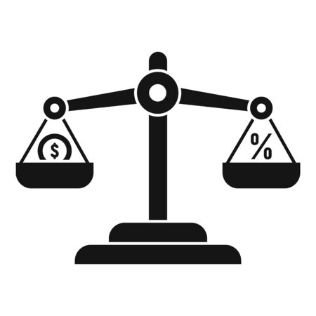 Finance tax balance icon, simple styleのイラスト素材