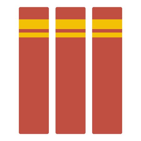 Books on the shelf icon, flat styleのイラスト素材