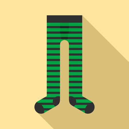 Striped tights icon, flat styleのイラスト素材