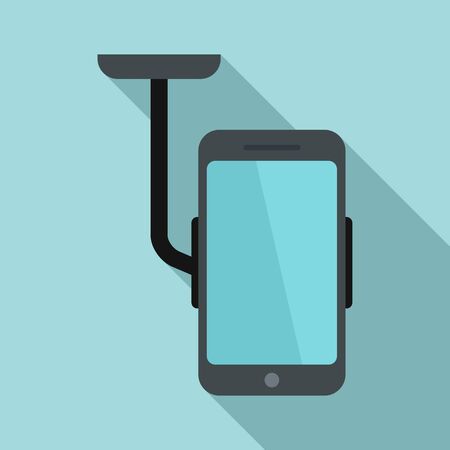 Car phone holder icon, flat styleのイラスト素材