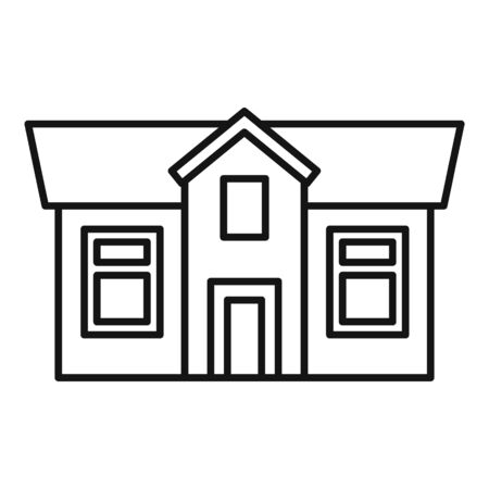 Cottage house icon, outline styleのイラスト素材