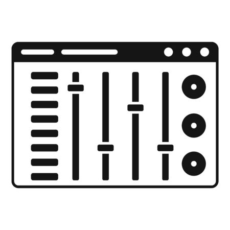 Dj mixer icon, simple styleのイラスト素材