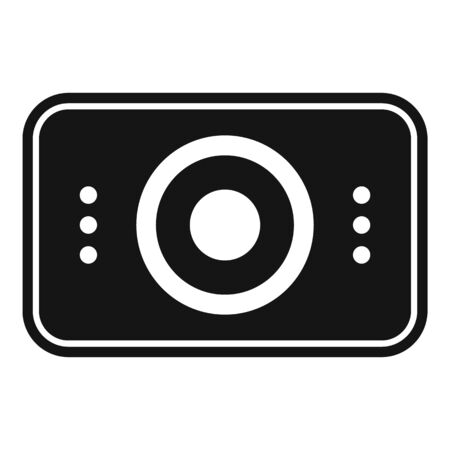 Car registrator dvr icon, simple styleのイラスト素材