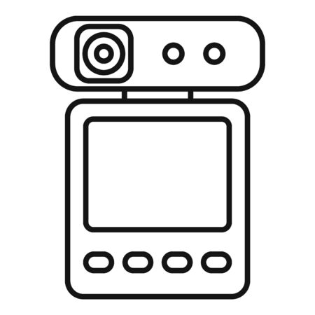 Modern car recorder icon, outline styleのイラスト素材