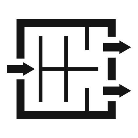 Evacuation plan icon. Simple illustration of evacuation plan vector icon for web design isolated on white backgroundのイラスト素材