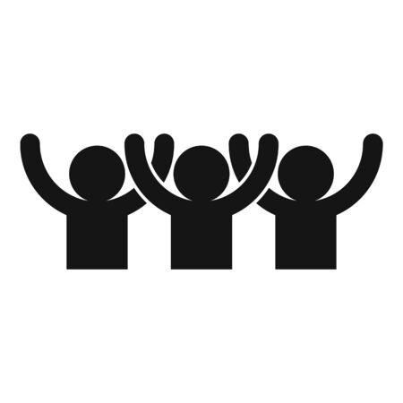 Happy audience icon, simple styleのイラスト素材