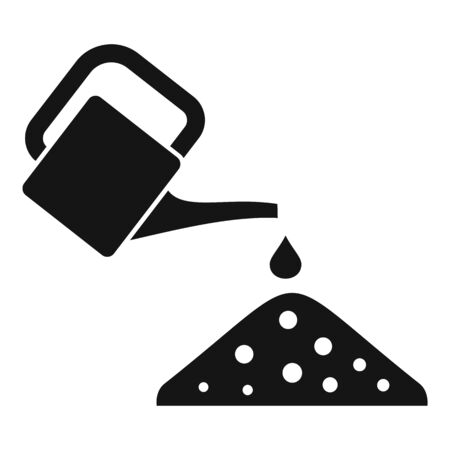Watering can soil icon, simple styleのイラスト素材