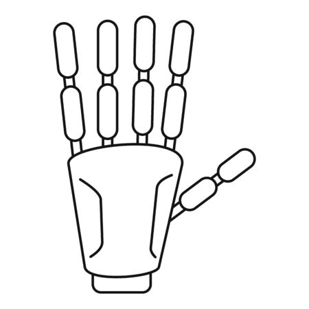 Bionic hand icon, outline styleのイラスト素材