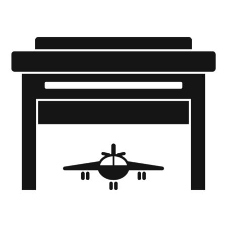 Hangar plan icon. Simple illustration of hangar plan vector icon for web design isolated on white backgroundのイラスト素材