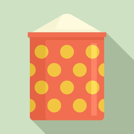 Dotted flour sack icon. Flat illustration of dotted flour sack vector icon for web designのイラスト素材
