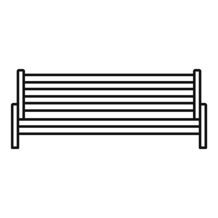 Bin bench icon. Outline bin bench vector icon for web design isolated on white backgroundのイラスト素材