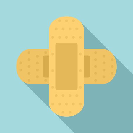 Cross bandage icon, flat styleのイラスト素材